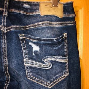 Women’s silver jeans